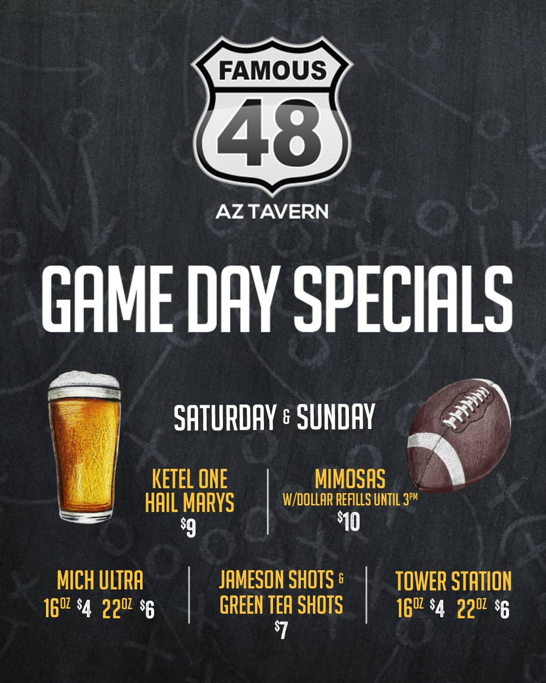 Football Drink Specials